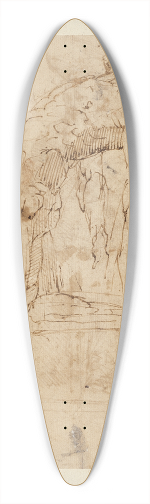 Juan del Castillo - Kneeling Male Nude, with His Head and Shoulders Leaning Back 39.3 inch art pintail longboard deck