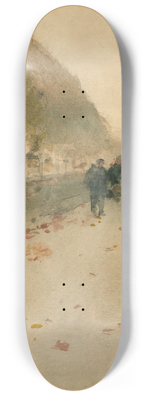 Childe Hassam - Quai du Louvre 8.25 inch art skate deck Childe Hassam - Quai du Louvre 8.25 inch art skate deck