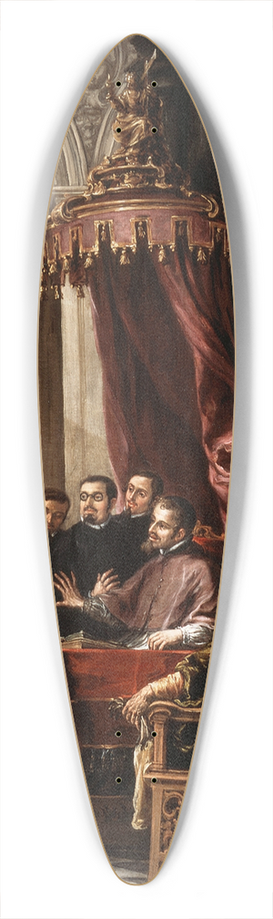 Juan de Valds Leal - The Conversion and Baptism of St. Augustine by St. Ambrose 39.3 inch art pintail longboard deck
