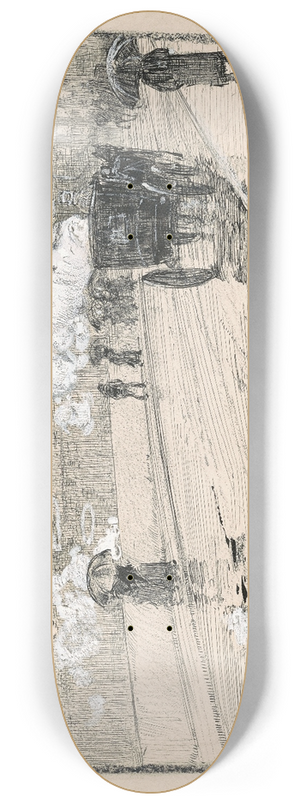Childe Hassam - Rainy Day, Boston 8.25 inch art skate deck
