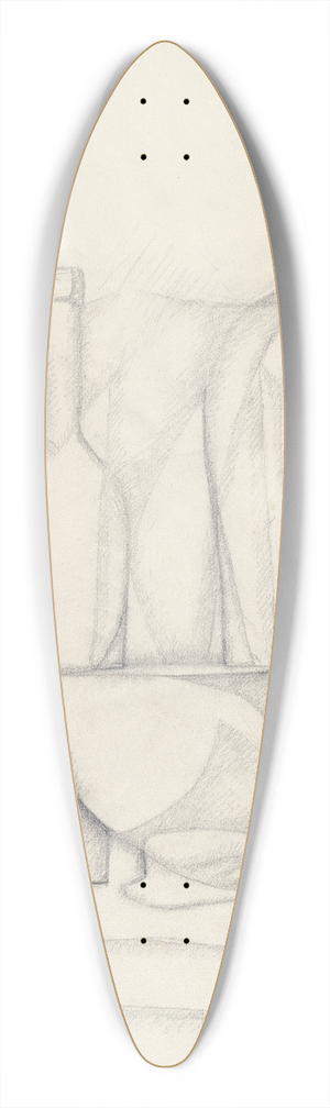 Juan Gris - Bottles and Bowl 39.3 inch art pintail longboard deck