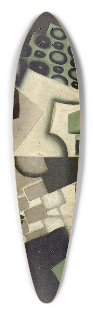 Juan Gris - Compotier et nappe  carreaux (Fruit Dish on a Checkered Tablecloth) 39.3 inch art pintail longboard deck Juan Gris - Compotier et nappe  carreaux (Fruit Dish on a Checkered Tablecloth) 39.3 inch art pintail longboard deck
