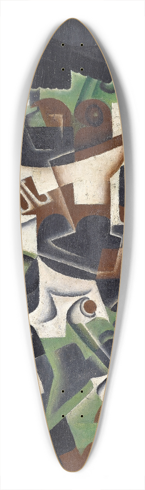 Juan Gris - Fruit bowl, pipe and newspaper 39.3 inch art pintail longboard deck