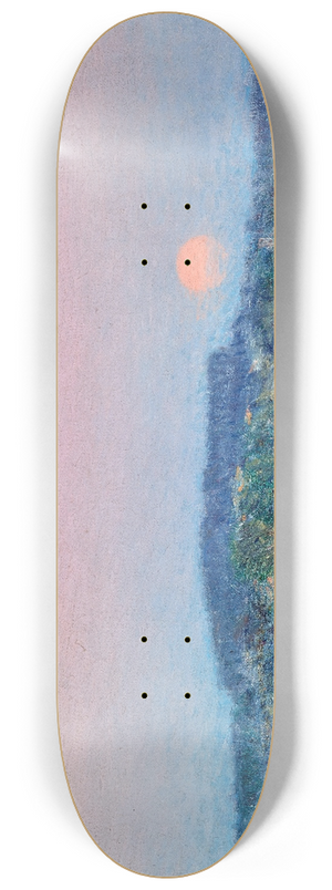 Childe Hassam - September Moonrise 8.25 inch art skate deck Childe Hassam - September Moonrise 8.25 inch art skate deck