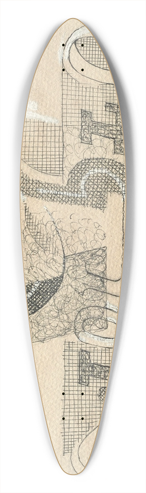 Juan Gris - Journal et tasse de caf 39.3 inch art pintail longboard deck Juan Gris - Journal et tasse de caf 39.3 inch art pintail longboard deck