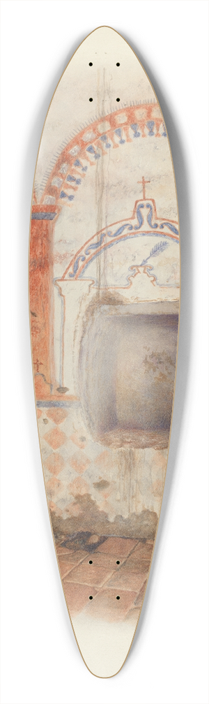 Juanita Donahoo - Wall Painting and Baptismal Niche 39.3 inch art pintail longboard deck