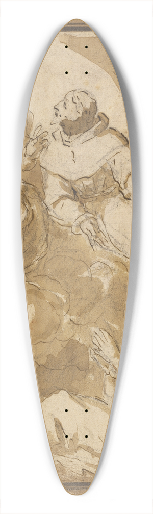 Juan Martn Cabezalero - St. Francis Interceding with the Virgin on behalf of a Female Saint 39.3 inch art pintail longboard deck