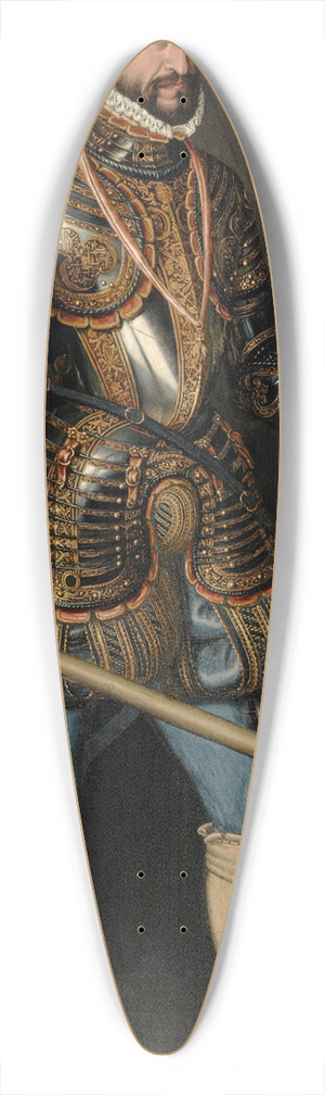 Juan Pantoja de la Cruz - Portrait ofa gentleman in armor, traditionally said to be Don Fernando Alvarez de Toledo, 3rd Duke of Alba 39.3 inch art pintail longboard deck
