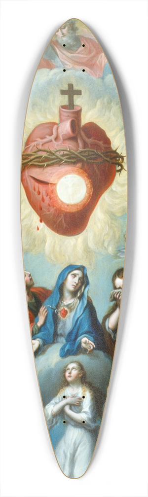 Juan Patricio Morlete Ruiz - The Heart of Jesus 39.3 inch art pintail longboard deck