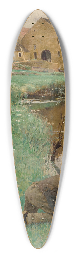 Jules Alexis Muenier - La Leve Des Nasses 39.3 inch art pintail longboard deck