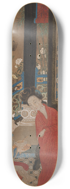 China, Qing dynasty - Yang Guifei Leaving the Bath 8.25 inch art skate deck