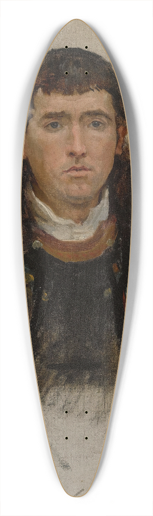Jules Breton - Portrait Dhomme(Study Forun Grand Pardon Breton) 39.3 inch art pintail longboard deck
