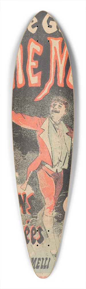 Jules Chret - Muse Grvin, Black Magic 39.3 inch art pintail longboard deck
