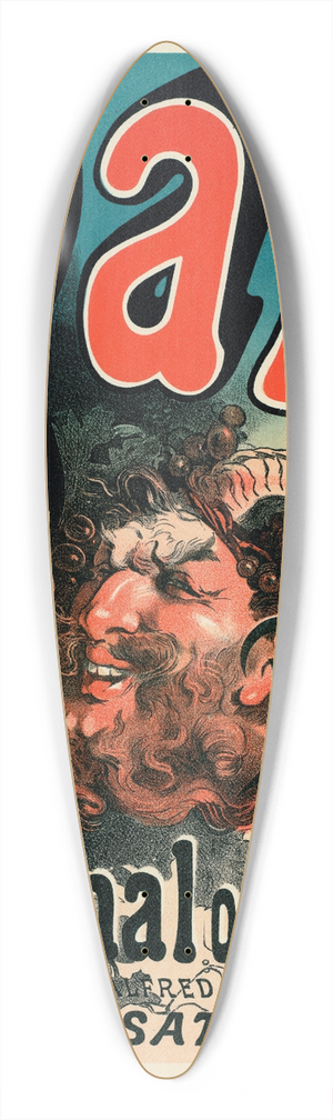 Jules Chret - Pan 39.3 inch art pintail longboard deck