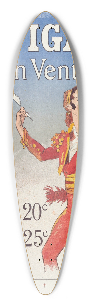 Jules Chret - Reclamebiljet voor Le Figaro 39.3 inch art pintail longboard deck