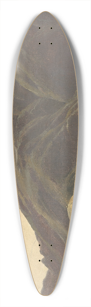 Jules Coignet - View of Bozen with a Painter 39.3 inch art pintail longboard deck