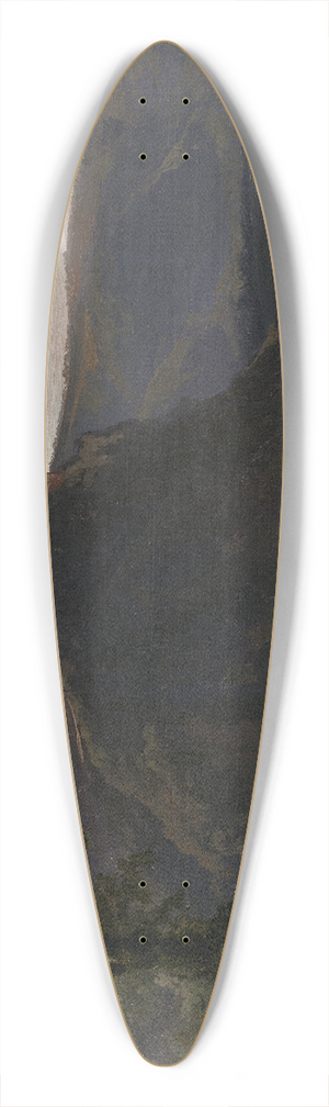 Jules Coignet - View of Lake Nemi 39.3 inch art pintail longboard deck