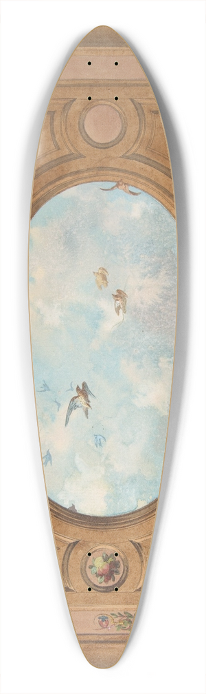 Jules-Edmond-Charles Lachaise - Design for a ceiling with a trompe loeil sky filled with birds 39.3 inch art pintail longboard deck