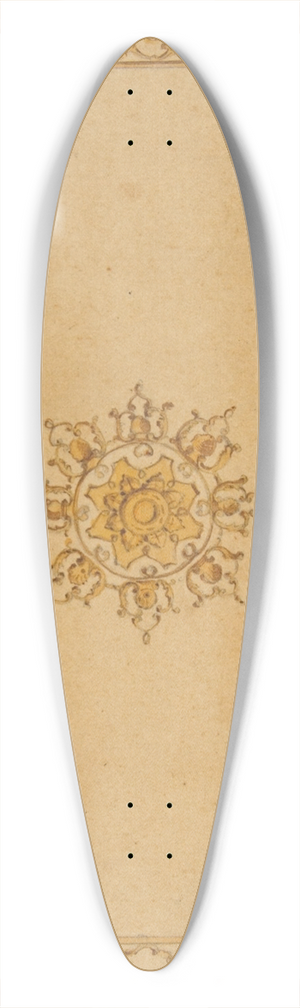 Jules-Edmond-Charles Lachaise - Design for a ceiling with painted decoration 39.3 inch art pintail longboard deck Jules-Edmond-Charles Lachaise - Design for a ceiling with painted decoration 39.3 inch art pintail longboard deck