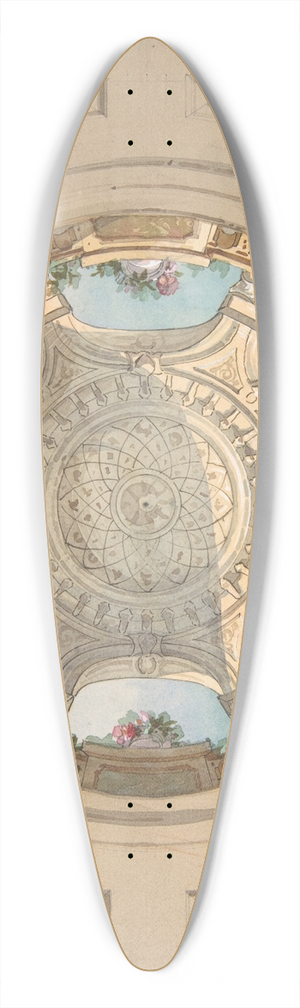 Jules-Edmond-Charles Lachaise - Design for a ceiling with trompe loeil balustrade 39.3 inch art pintail longboard deck