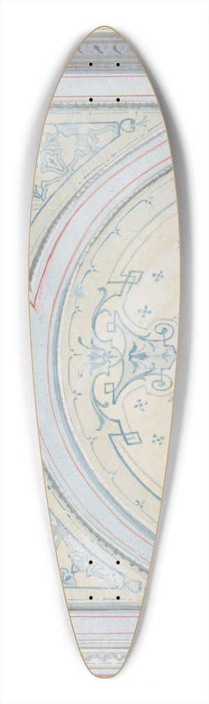 Jules-Edmond-Charles Lachaise - Design for the decoration of a ceiling 39.3 inch art pintail longboard deck Jules-Edmond-Charles Lachaise - Design for the decoration of a ceiling 39.3 inch art pintail longboard deck