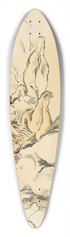Jules Pascin - Femmes Et Enfants 39.3 inch art pintail longboard deck