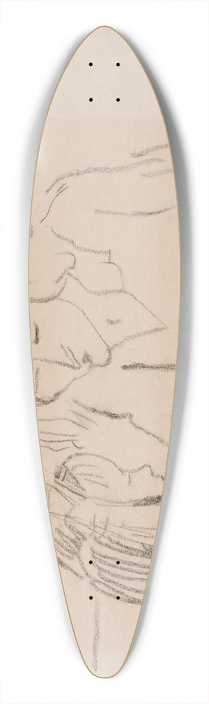 Jules Pascin - Hermine David et sa fille 39.3 inch art pintail longboard deck Jules Pascin - Hermine David et sa fille 39.3 inch art pintail longboard deck