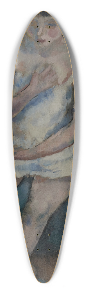 Jules Pascin - Jeune fille en chemise 39.3 inch art pintail longboard deck Jules Pascin - Jeune fille en chemise 39.3 inch art pintail longboard deck