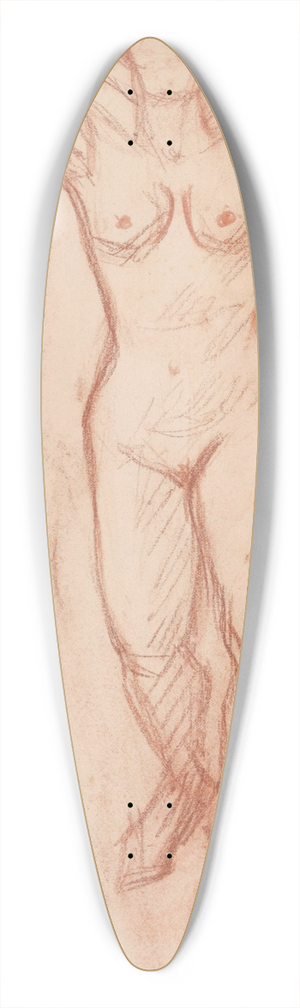 Jules Schmalzigaug - Standing Nude 39.3 inch art pintail longboard deck