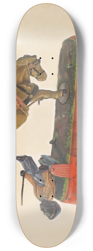 Chris Makrenos - Toy Bank  Figure with Mule 8.25 inch art skate deck