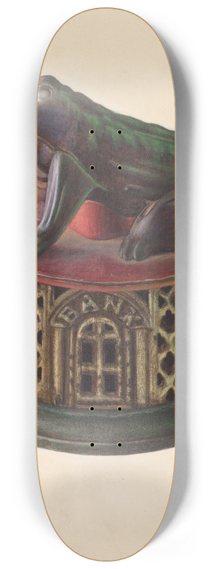 Chris Makrenos - Toy Bank  Frog 8.25 inch art skate deck