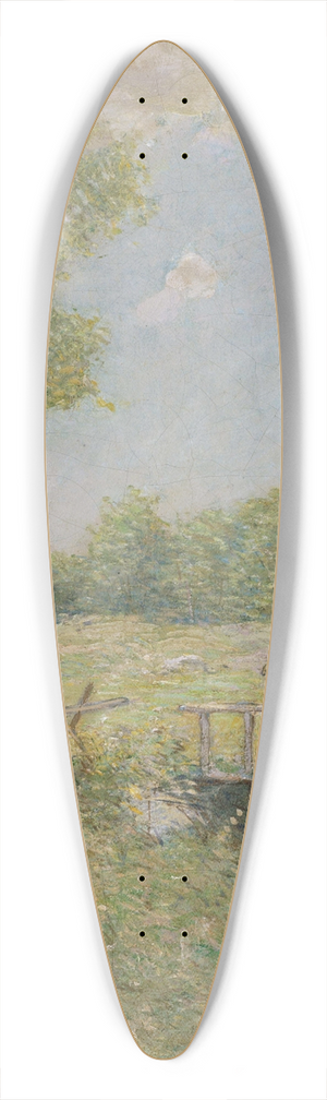 Julian Alden Weir - The Fishing Party 39.3 inch art pintail longboard deck