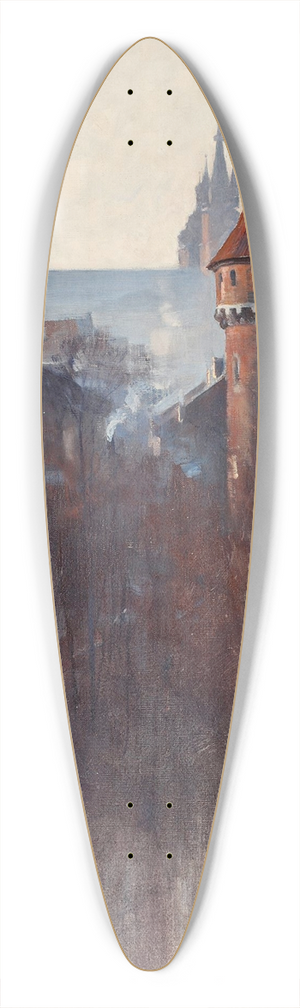 Julian Falat - Krakw in the morning 39.3 inch art pintail longboard deck
