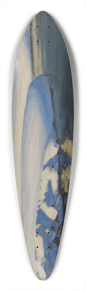 Julian Falat - Winter landscape with a river 39.3 inch art pintail longboard deck