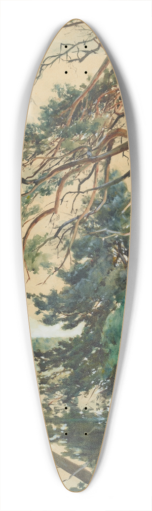 Julian Falat - wite 39.3 inch art pintail longboard deck