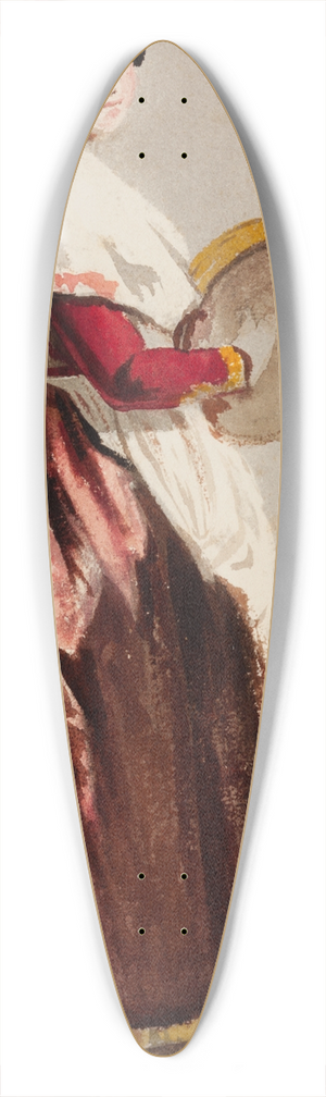 Julie Wilhelmine Hagen-Schwarz - Italian Woman with a Tambourine 39.3 inch art pintail longboard deck