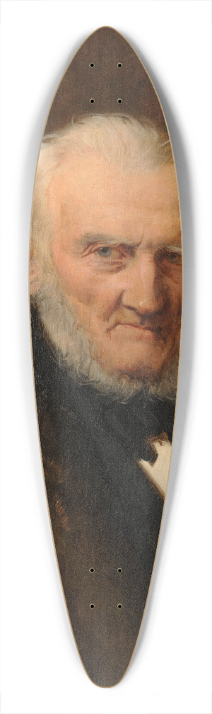 Julie Wilhelmine Hagen-Schwarz - Portrait of Artist August Hagen 39.3 inch art pintail longboard deck Julie Wilhelmine Hagen-Schwarz - Portrait of Artist August Hagen 39.3 inch art pintail longboard deck