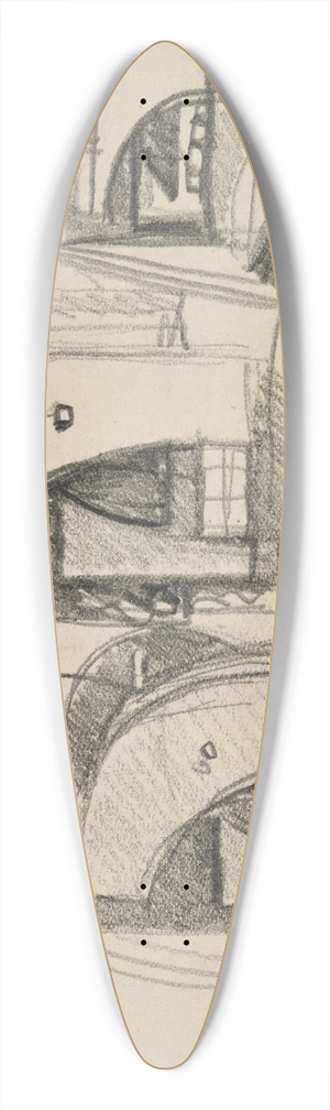 Julio Gonzlez - Ttes 39.3 inch art pintail longboard deck