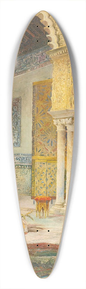 Julio Montenegro - The Courtyard of the Alhambra 39.3 inch art pintail longboard deck