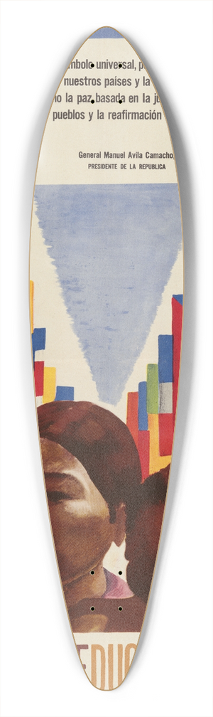 Julio Prieto - Secretaria de Educacion Publica 39.3 inch art pintail longboard deck