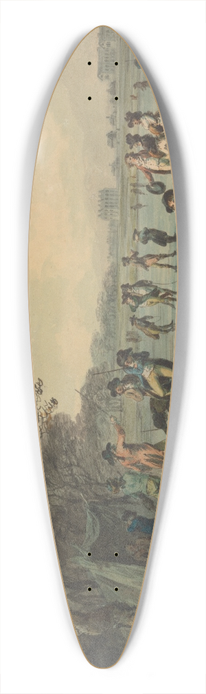 Julius Caesar Ibbetson - Skating in Hyde Park 39.3 inch art pintail longboard deck