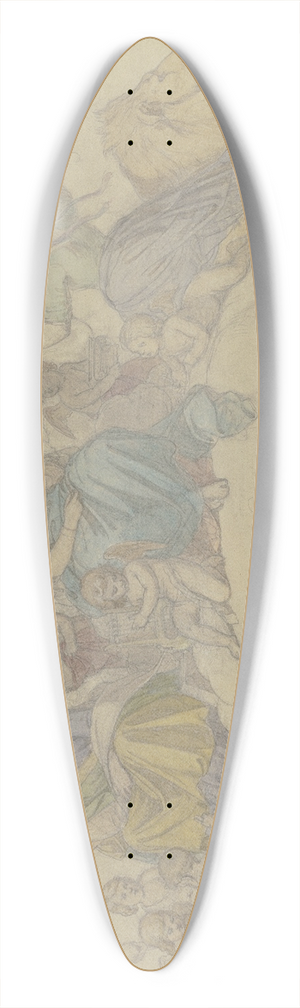 Julius Hamel - Glorification of the Arts 39.3 inch art pintail longboard deck