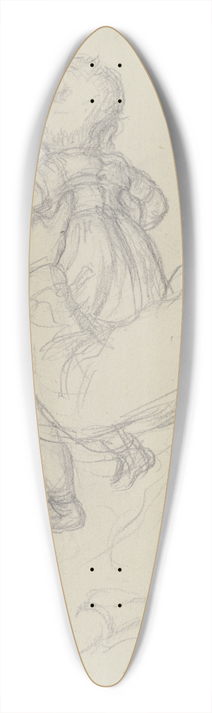 Julius Hamel - Studienblatt; Das Kind der flehenden Helfensteinerin im Bauernkrieg 39.3 inch art pintail longboard deck