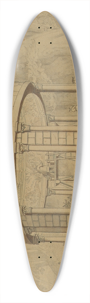 Julius Naue - Der Tempel der Melusine 39.3 inch art pintail longboard deck