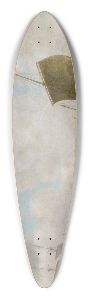 Julius Porcellis - Rough Sea with Ships 39.3 inch art pintail longboard deck Julius Porcellis - Rough Sea with Ships 39.3 inch art pintail longboard deck
