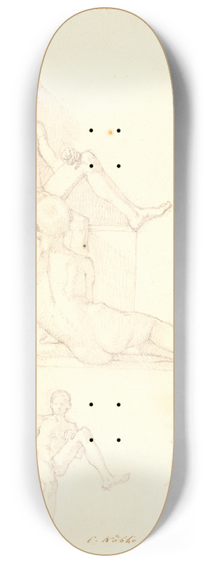 Christen Kbke - Fire modelstudier af drenge 8.25 inch art skate deck