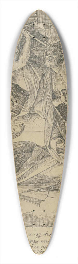 Julius Schnorr Von Carolsfeld - Saul bei der Wahrsagerin von Endor 39.3 inch art pintail longboard deck