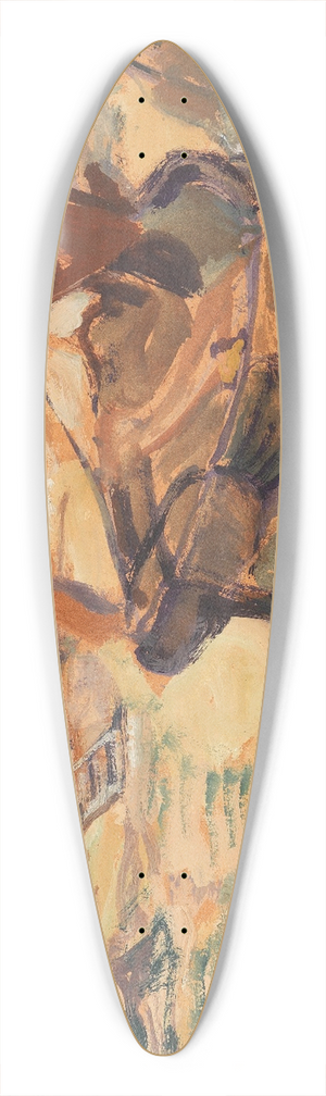 Julius Seyler - Segelschiff im Watt 39.3 inch art pintail longboard deck