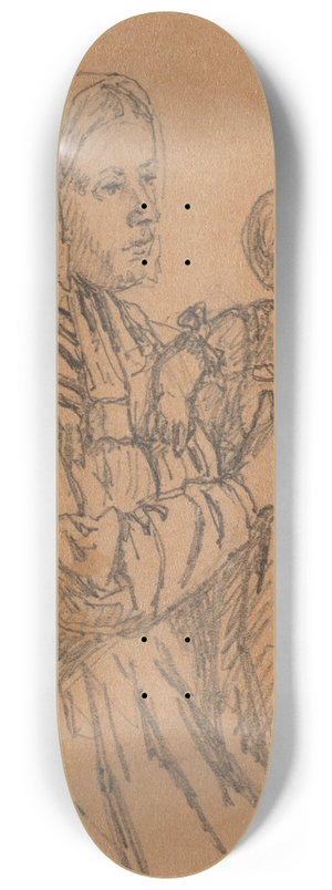 Christen Kbke - Kunstnerens datter bret af hendes amme 8.25 inch art skate deck Christen Kbke - Kunstnerens datter bret af hendes amme 8.25 inch art skate deck