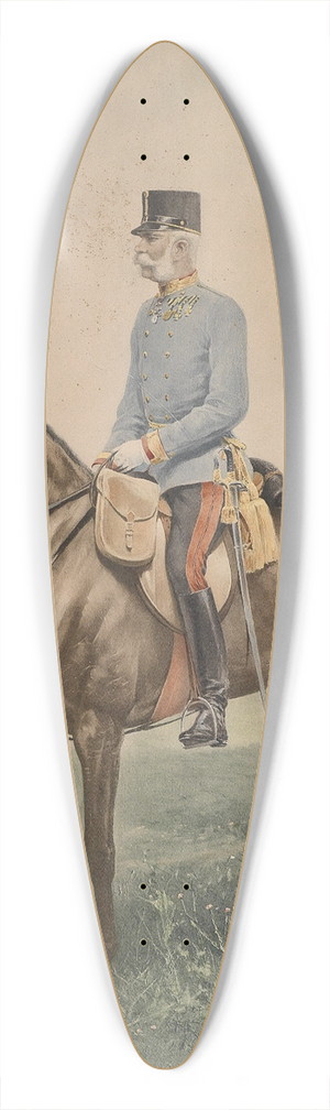 Julius von Blaas - Kaiser Franz Joseph zu Pferd 39.3 inch art pintail longboard deck